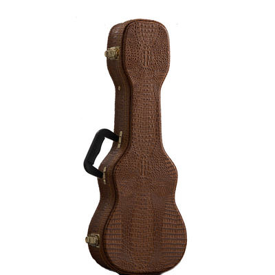Κροκοδείλων ξύλινα σοπράνο Ukulele σκληρά λουριά σακιδίων πλάτης περίπτωσης διπλά